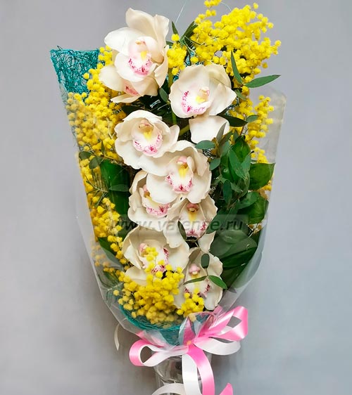 Орхидея, мимоза - доставка цветов Валенсе