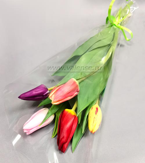 3 - 5 тюльпанов - доставка цветов Валенсе