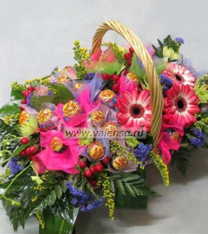 Корзина с чупа-чупс