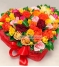 Сердце из роз и кустовых роз Сердце из роз и кустовых роз