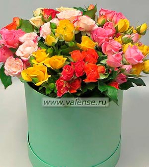 Коробка кустовых роз