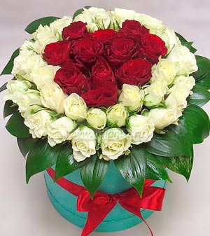 Сердце кустовая роза