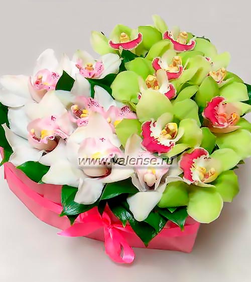 Сердце из Орхидей - доставка цветов Валенсе вариант исполнения 1 