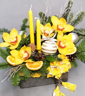 Новогодняя со свечами