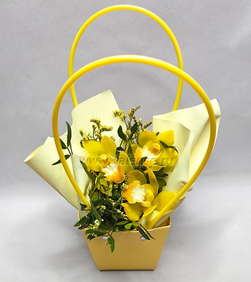 Сумочка с орхидеями - доставка цветов Валенсе вариант исполнения 2 