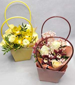 Сумочка орхидеи и розы