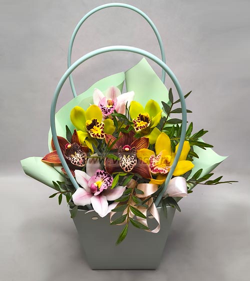 Сумочка орхидей - доставка цветов Валенсе вариант исполнения 2 