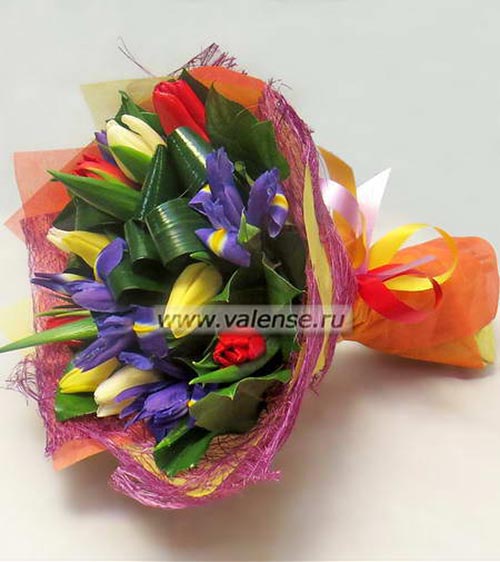 Тюльпаны и ирисы - доставка цветов Валенсе