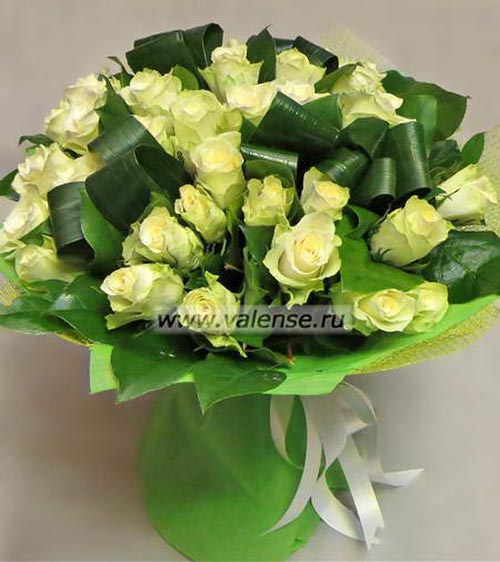 29 белых роз - доставка цветов Валенсе