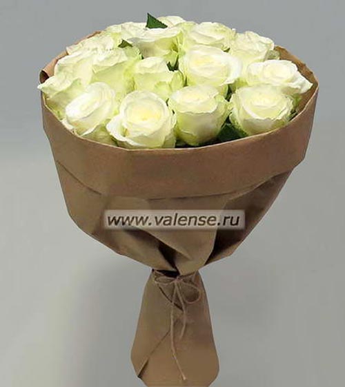 19 роз белых - доставка цветов Валенсе
