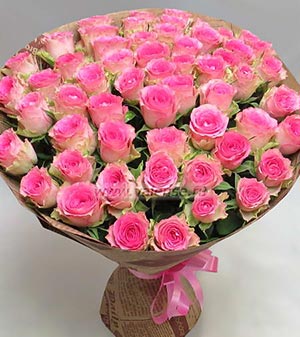 51 розовая роза