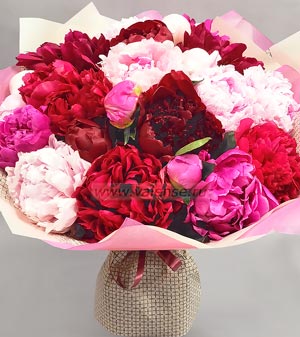 Букет из 25 пионов