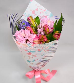 Гиацинт и альстромерия