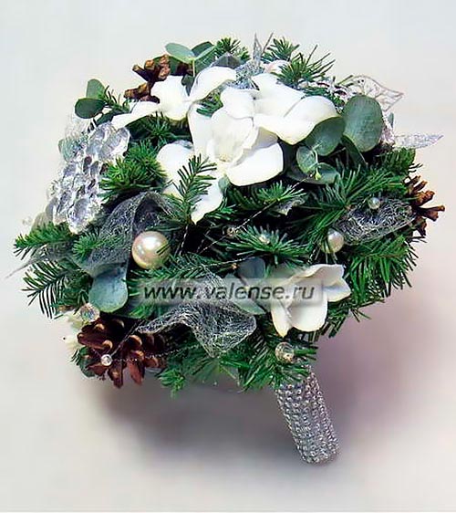 Зимний Букет Невесты - доставка цветов Валенсе